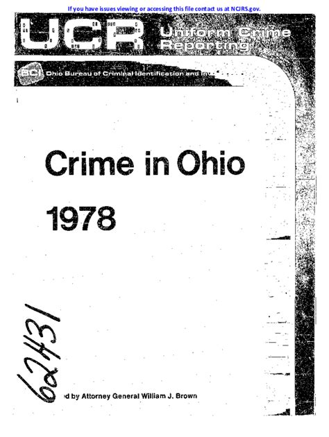 Fillable Online Ojp Gov Pdffiles1 DigitizationCrime In Ohio