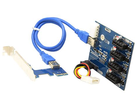 Pci E Express 1x To 4 Port 1x Switch Multiplier Hub Riser Card