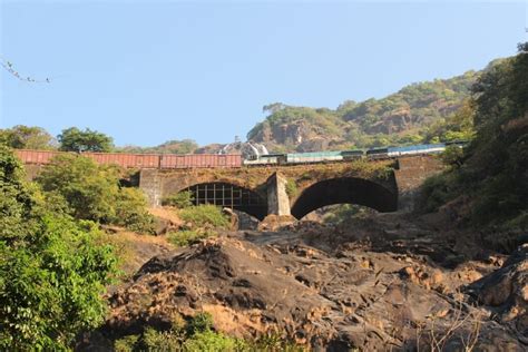 Train passing dudhsagar falls - Dudhsagar Falls