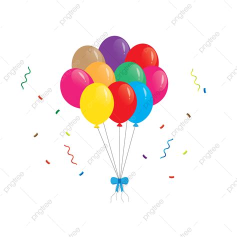 Globos De Fiesta De Colores De Dibujos Animados Png Dibujos Globos