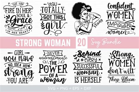 Strong Woman Svg Bundle