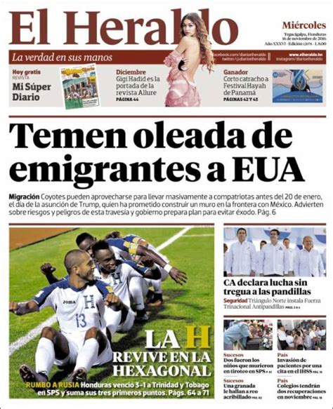 Periódico El Heraldo Honduras Periódicos De Honduras Toda La Prensa