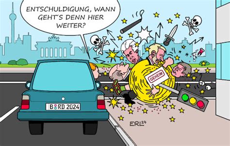 An Der Ampel Von Erl Politik Cartoon Toonpool