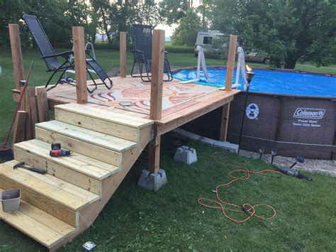 How To Build A Small Pool Deck With Steps at Kevin Francis blog