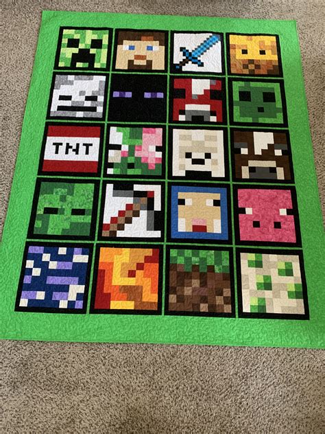 Minecraft quilt pattern free – Artofit