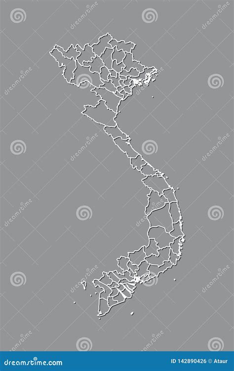 Map Of Vietnam With Regions Cartoon Vector Cartoondealer