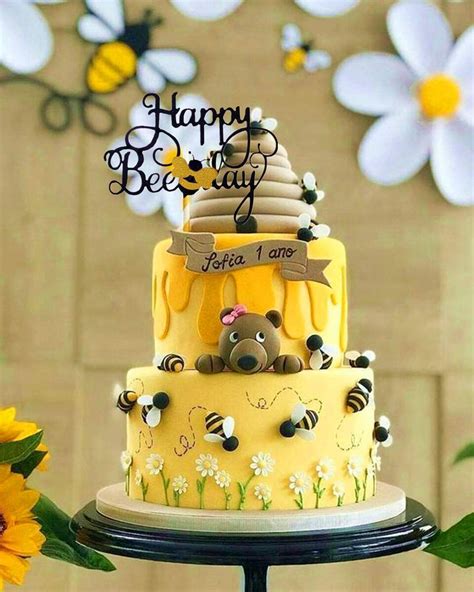 AmazonSmile LaVenty Bumble Bee Cake Topper Happy Bee Day Cake Topper