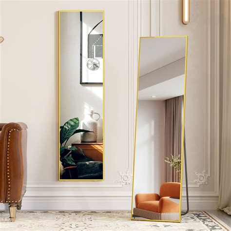 Lvsomt Full Length Floor Mirror Free Standing Body Mirror Wall