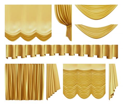 Cortinas Doradas Cortinas De Terciopelo Dorado De Lujo De Teatro