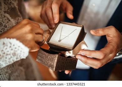 Groom Gives Gifts Bride Stock Photos And Pictures 3 137 Images