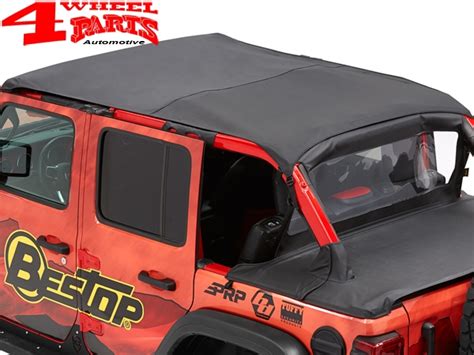 Extended Safari Header Bikini Top Bestop Black Diamond Jeep Wrangler Jl