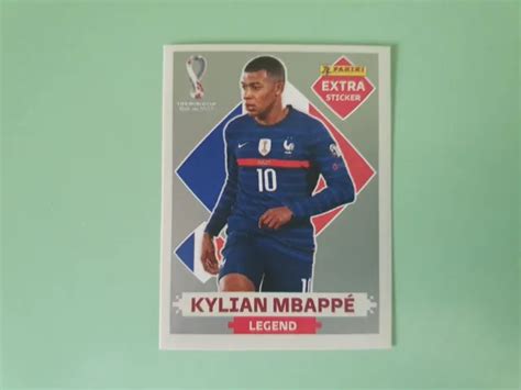 PANINI QATAR 2022 Figurina Kylian Mbappe Extra Sticker Silver Legend