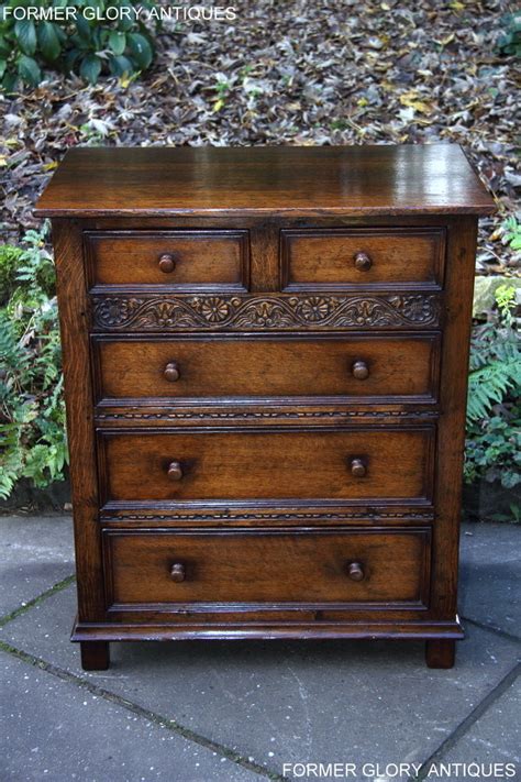 A Titchmarsh And Goodwin Carved Stressed Oak Chest Of Drawers Former