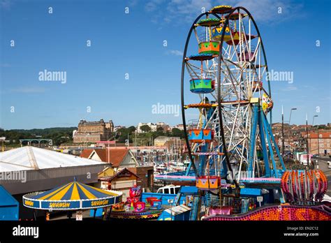 Uk England Yorkshire Scarborough East Pier Luna Park Fun Fair