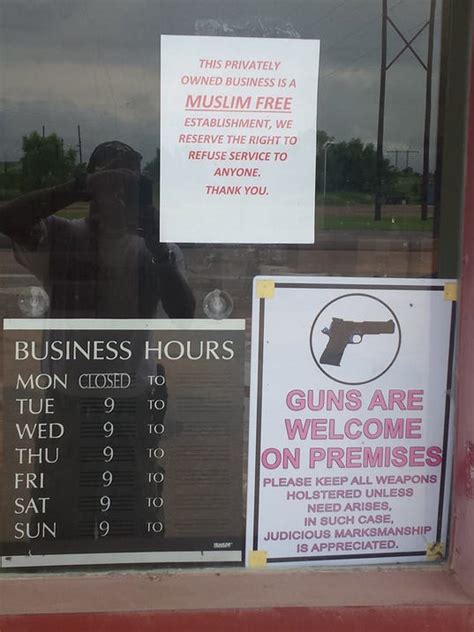 Oklahoma Gun Store Declares Muslim Free Zone