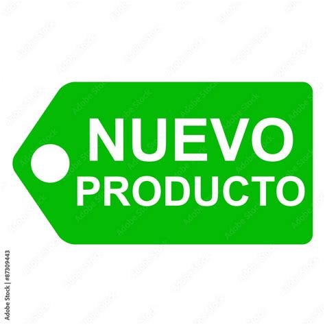 Icono Etiqueta Texto NUEVO PRODUCTO Verde Stock Illustration Adobe Stock