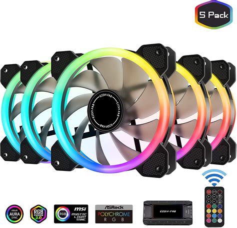 Ezdiy Fab Rgb Dual Ring 120mm Case Fans5v Motherboard Syncspeed