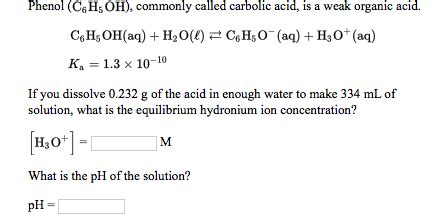 Solved Phenol C H Oh Commonly Called Carbolic Acid Is A Chegg