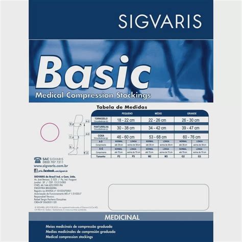 Meia Calca Sigvaris Basic 20 30mmHg M Normal M2 Ponteira Aberta