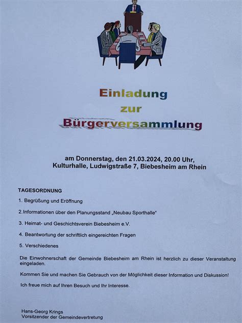 B Rgerversammlung Biebesheim Am Rheinkilometer