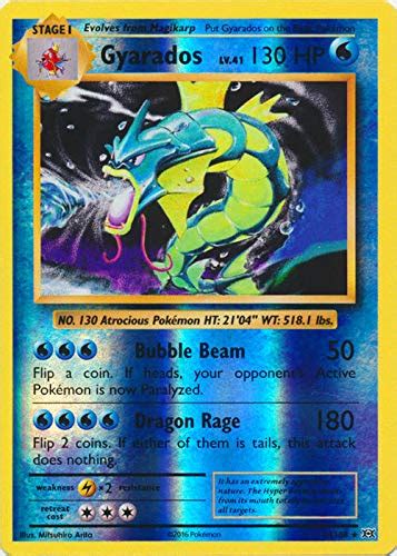 Pokemon Gyarados Xy Evolutions Reverse Holo Amazon In