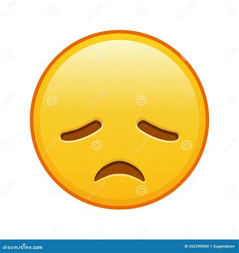 Disappointed Face Large Size Of Yellow Emoji Smile Stock Vector