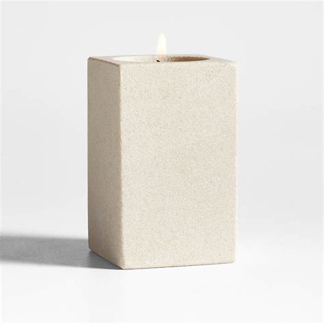 Carter Large Sandstone Tealight Candle Holder Reviews Crate And Barrel