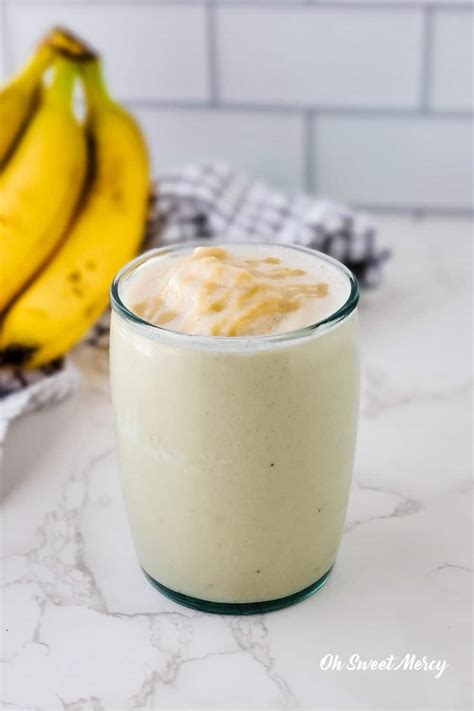 Banana Maple Tahini Smoothie Thm E Low Fat Dairy Free Oh Sweet Mercy