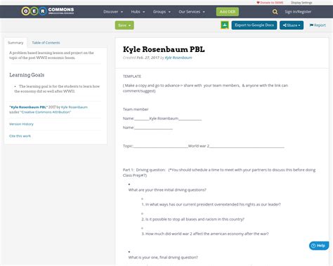 Kyle Rosenbaum PBL OER Commons