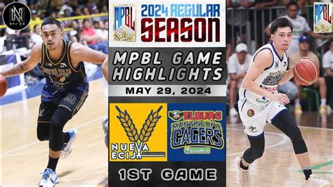 Mpbl Highlights Nueva Ecija Rice Vanguards Vs Muntinlupa Cagers May