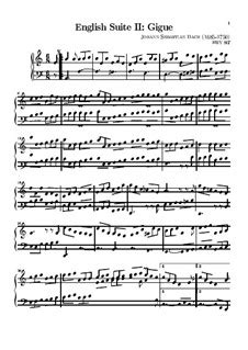 Suite Nr In A Moll Bwv Sechs Englische Suiten Von J S Bach