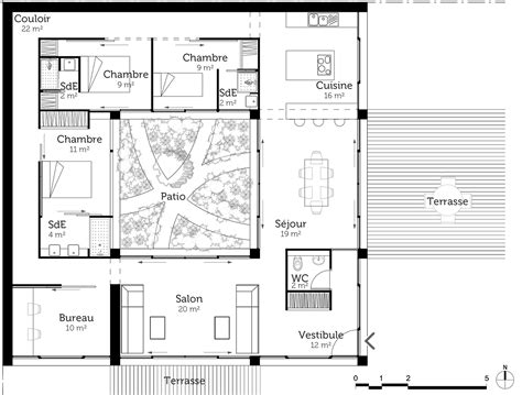 Plan Maison Avec Tour Carr E Ventana Blog