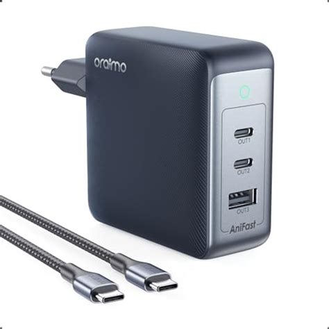 Oraimo 165W USB C LADEGERÄT HYERGAN PD 3 1 GAN NETZTEIL 3 PORT PPS