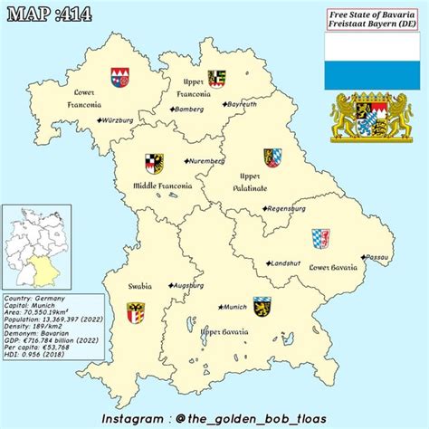 Map of Bavaria : r/MapPorn