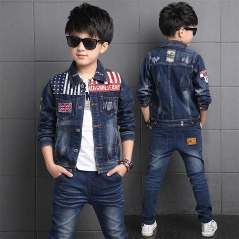 Denim Jacket And Boys Jeans 2pcs Clothing Set Kids Shirts Boys Boy