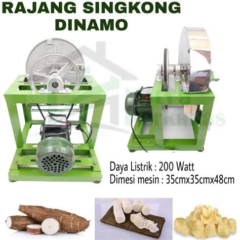 Jual Mesin Pemotong Keripik Singkong Wat Dinamo Mesin Rajang