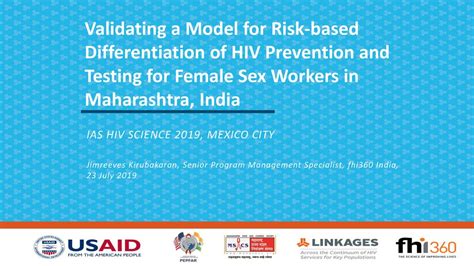 Validating A Model For Risk Based Differentiation Of Hiv Prevention And