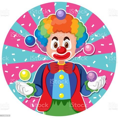 Circus Clown Icon On White Background Stock Illustration Download Image Now Amusement Park