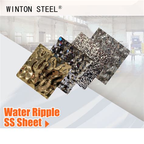 Mirror Rose Gold Water Ripple Stainless Steel Sheet Winton Steel