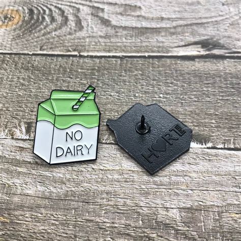 No Dairy Milk Carton Enamel Pin Stocking Filler T Lapel Pin