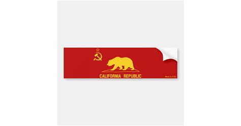 Communist Soviet California Flag Bumper Sticker | Zazzle