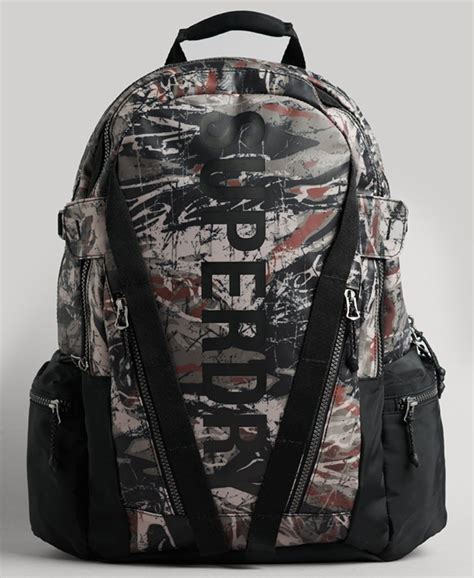 Mens Mountain Tarp Graphic Backpack In Camo Aop Superdry