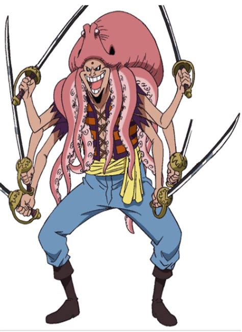 An Image Of A Cartoon Character With Two Swords In His Hands And A Pink