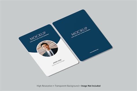 Premium Psd Portrait Id Card Mockup