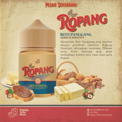 Jual Liquid Ropang V Roti Panggang Tjokelat Hazelnut Ml Shopee