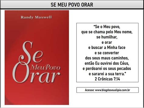 Se Meu Povo Orar Livro Blog Do Seu Alipio