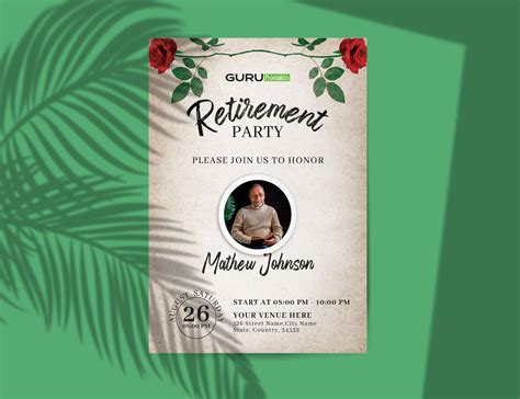 Retirement Party Invitation Templates Guru Printables