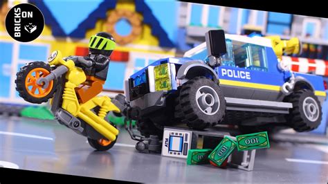 Lego Crazy Robbery Bank ATM Heist Police Chase Catch The Crooks Stop