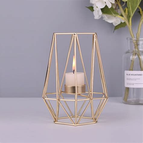 2022 New Gold Geometric Candle Holder Pragmism