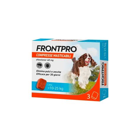 FRONTPRO 10 25 KG 68 MG 3 Cpr Elimina Pulci E Zecche Nei Cani